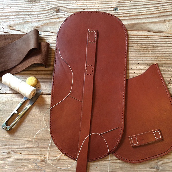 Leather bag in making